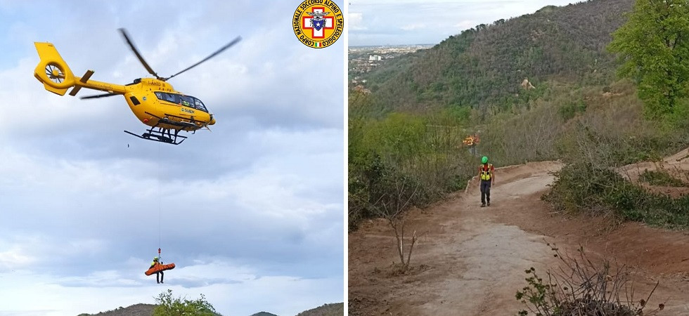 Perde il controllo della mountain bike e nella caduta sbatte la testa: 18enne elitrasportato in ospedale